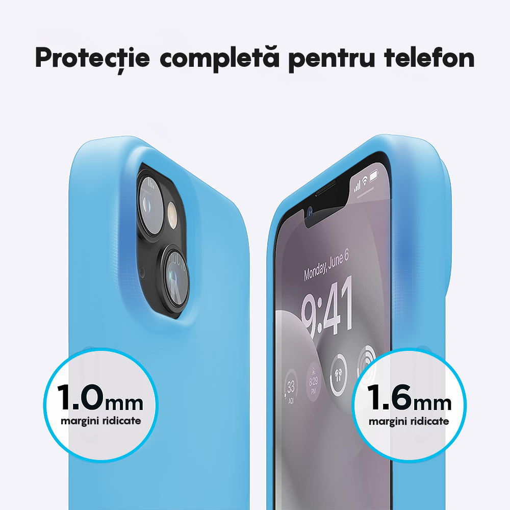Husa Soft Silicone - iPhone 14 Plus - Cadet Blue