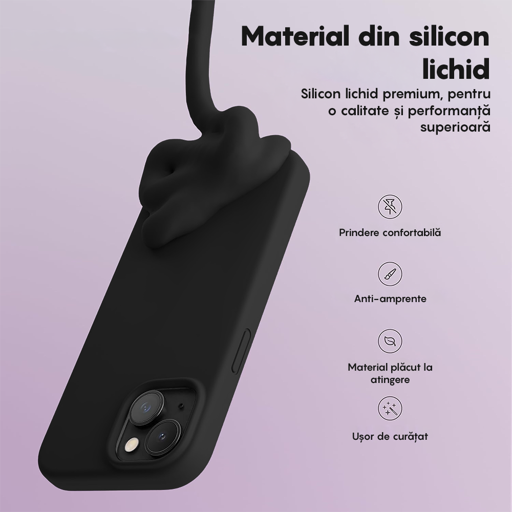 Husa Soft Silicone - iPhone 14 Plus - Negru