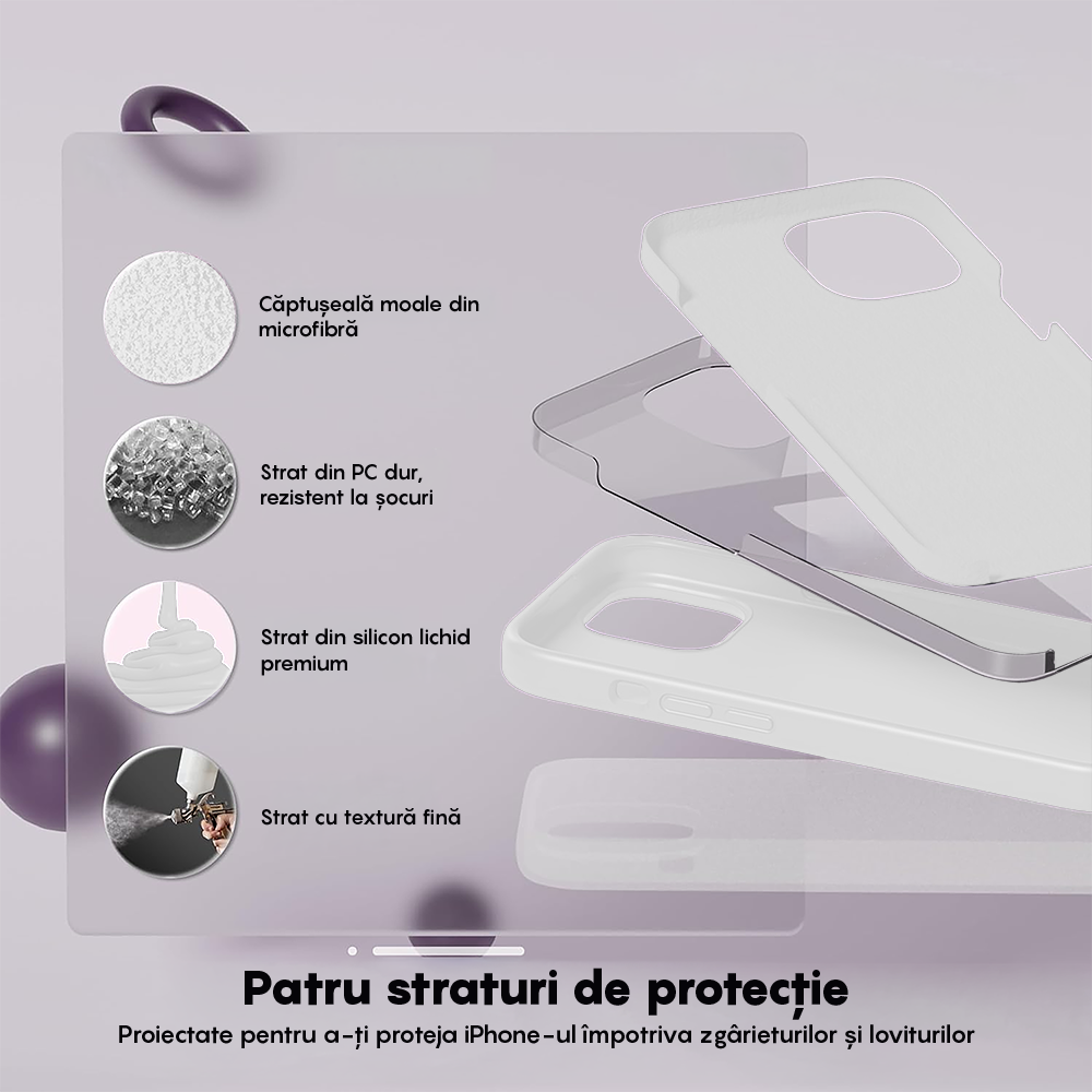 Husa Soft Silicone - iPhone 14 Pro Max - Alb