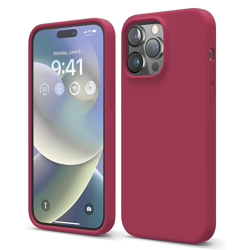 Husa Soft Silicone - iPhone 14 Pro Max - Burgundy