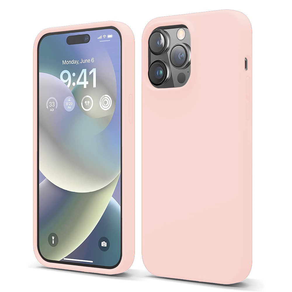Husa Soft Silicone - iPhone 14 Pro Max - Pink Sand