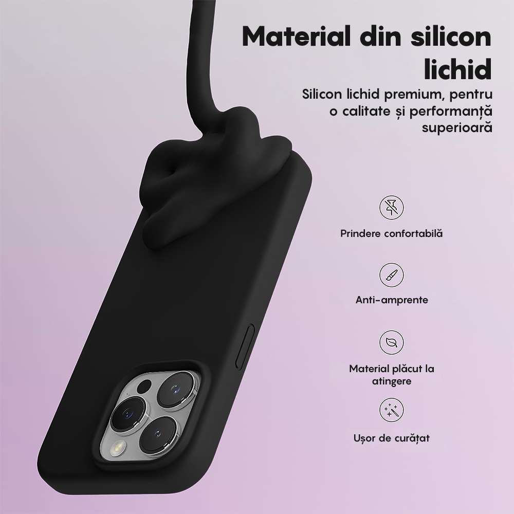 Husa Soft Silicone - iPhone 14 Pro - Negru