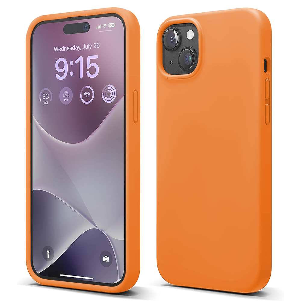 Husa Soft Silicone - iPhone 15 - Nectarine