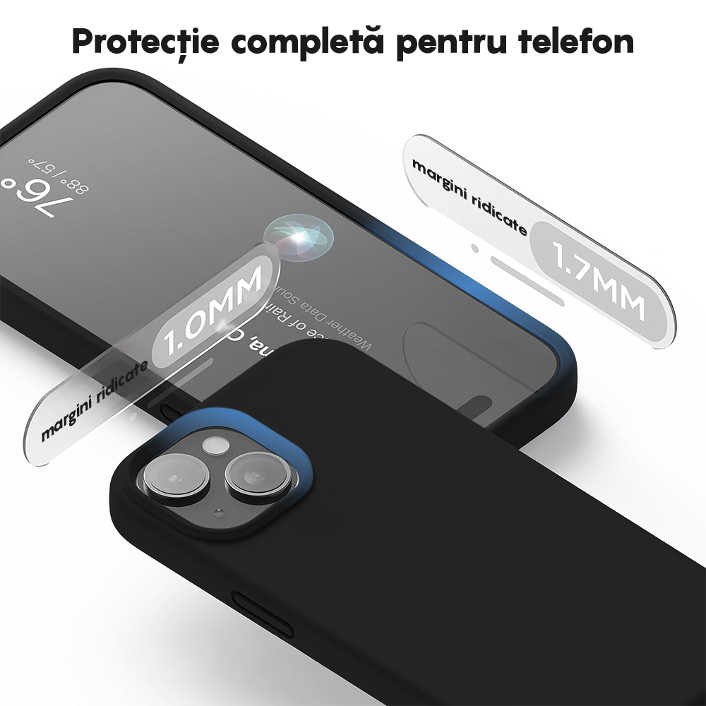 Husa Soft Silicone - iPhone 15 - Negru