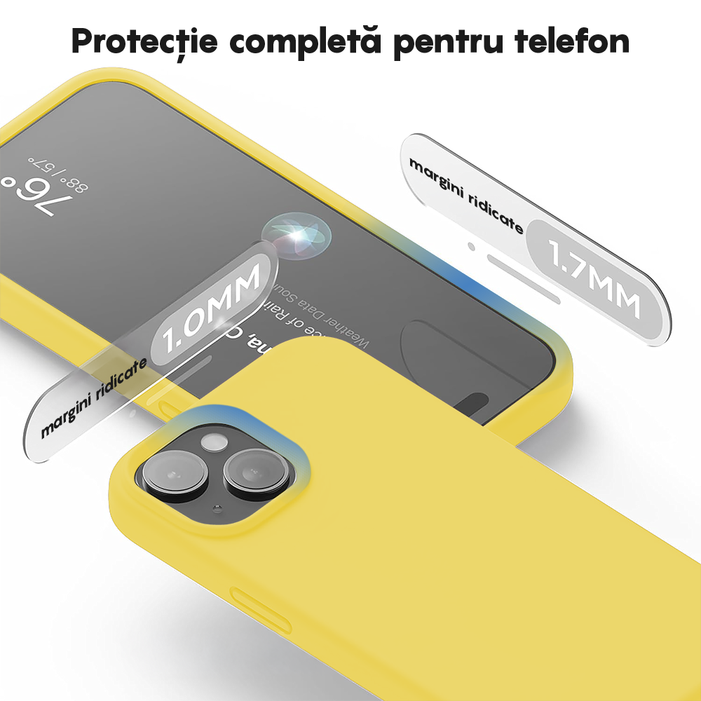 Husa Soft Silicone - iPhone 15 Plus - Galben