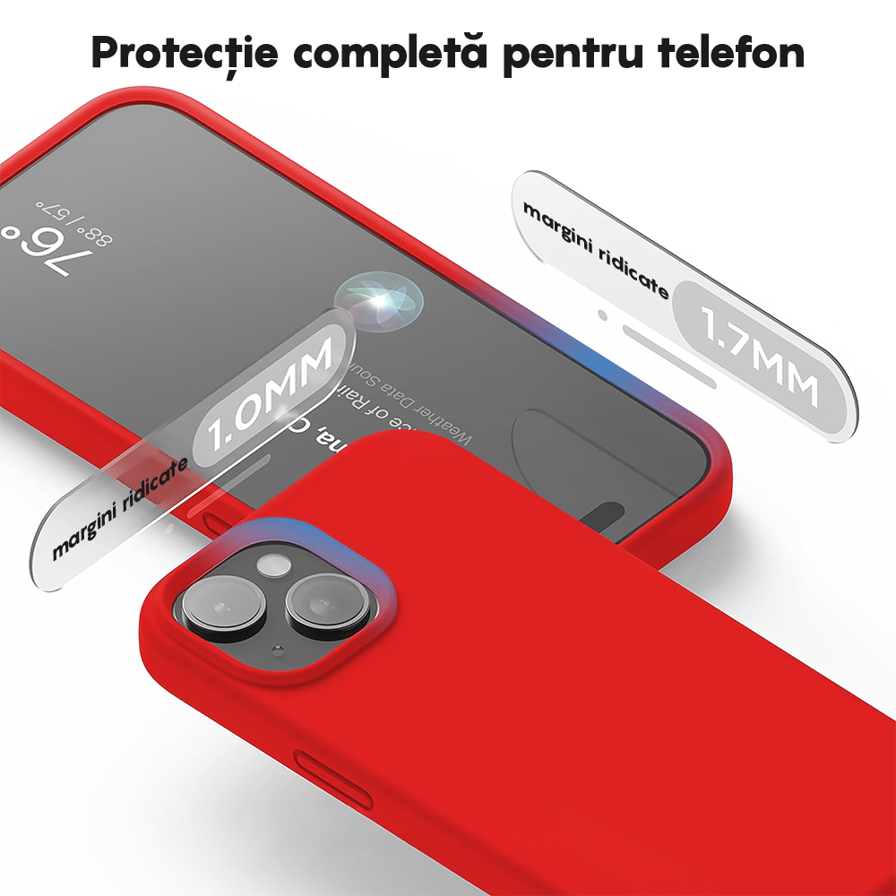Husa Soft Silicone - iPhone 15 Plus - Rosu