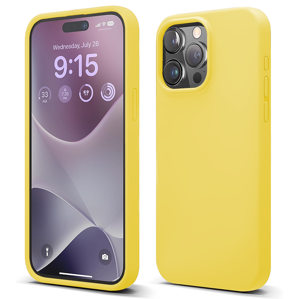 Husa Soft Silicone - iPhone 15 Pro Max - Galben