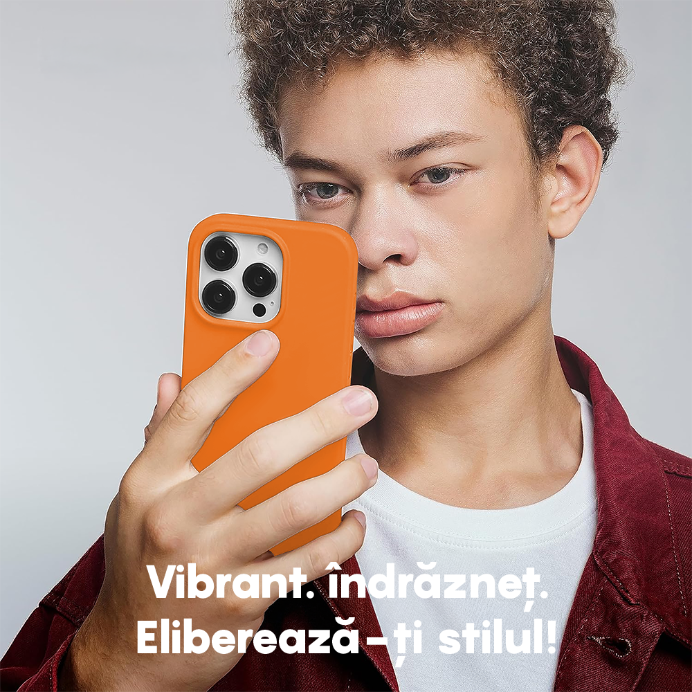 Husa Soft Silicone - iPhone 15 Pro Max - Nectarine