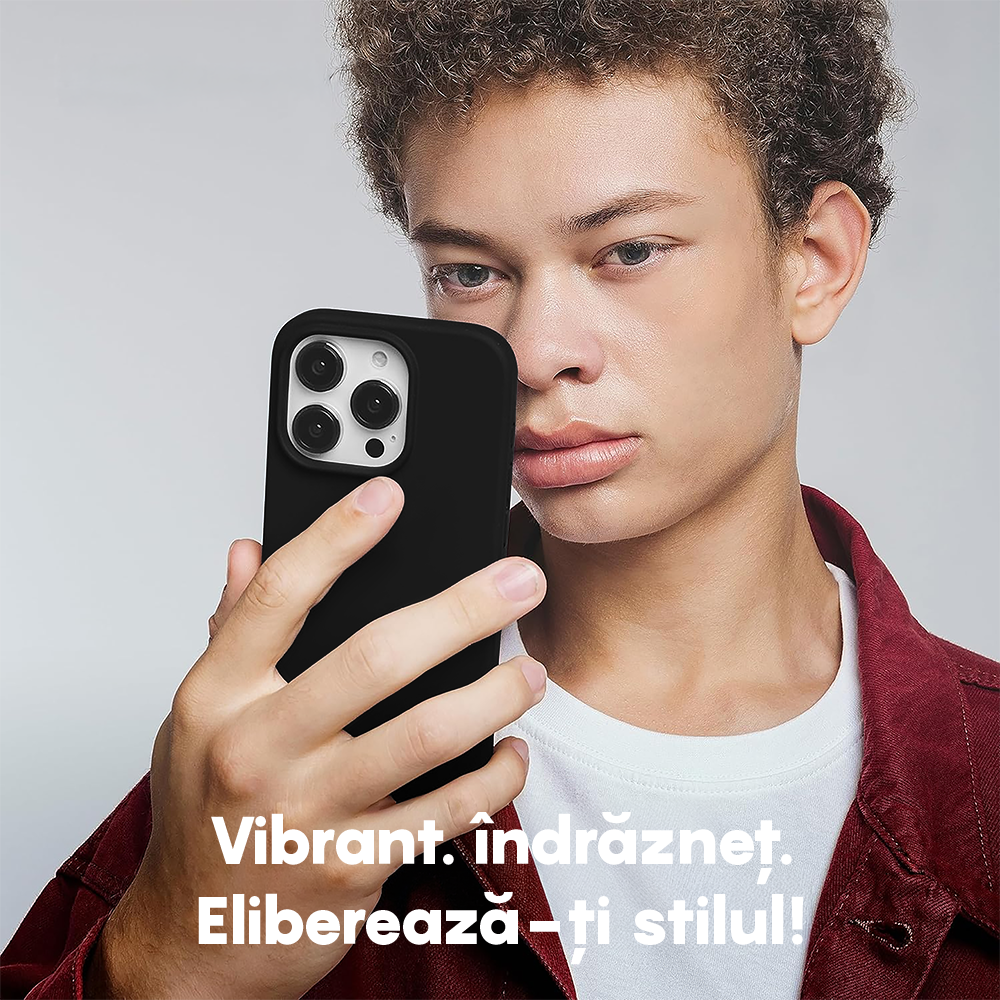 Husa Soft Silicone - iPhone 15 Pro Max - Negru