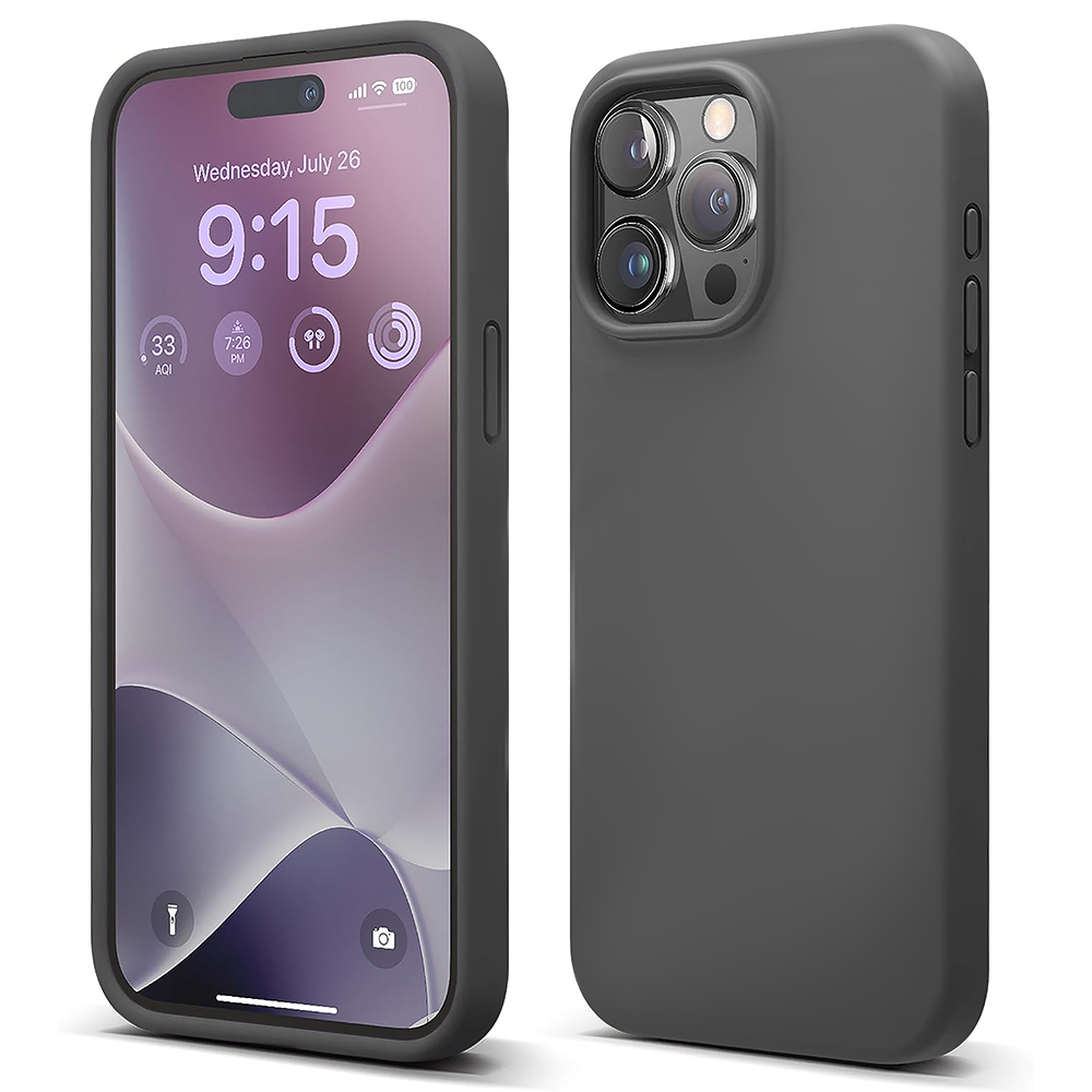 Husa Soft Silicone - iPhone 15 Pro - Dark Grey