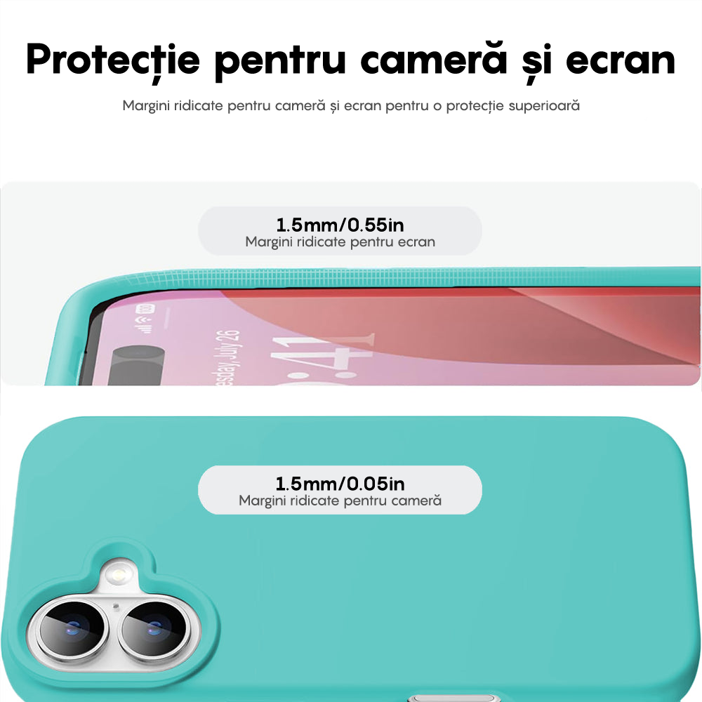 Husa Soft Silicone - iPhone 16 Plus - Turcoaz