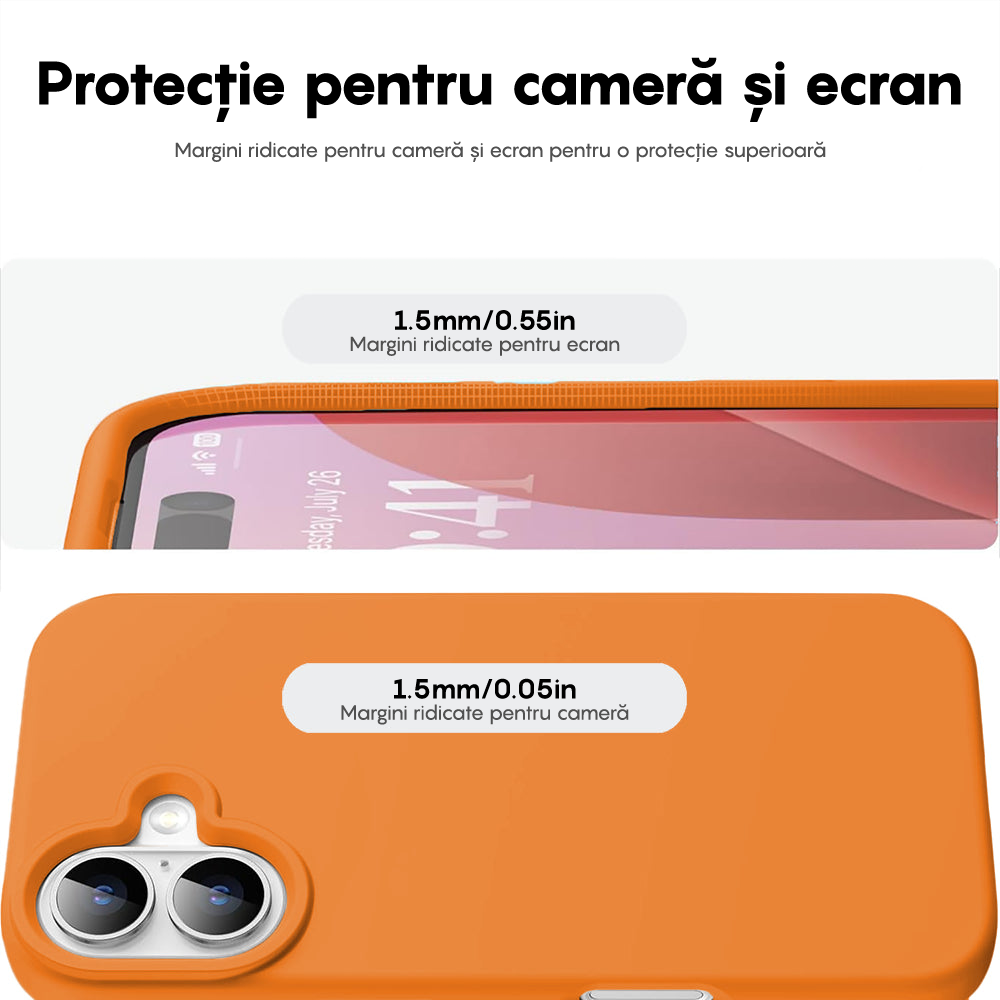 Husa Soft Silicone - iPhone 16 Plus - Nectarine