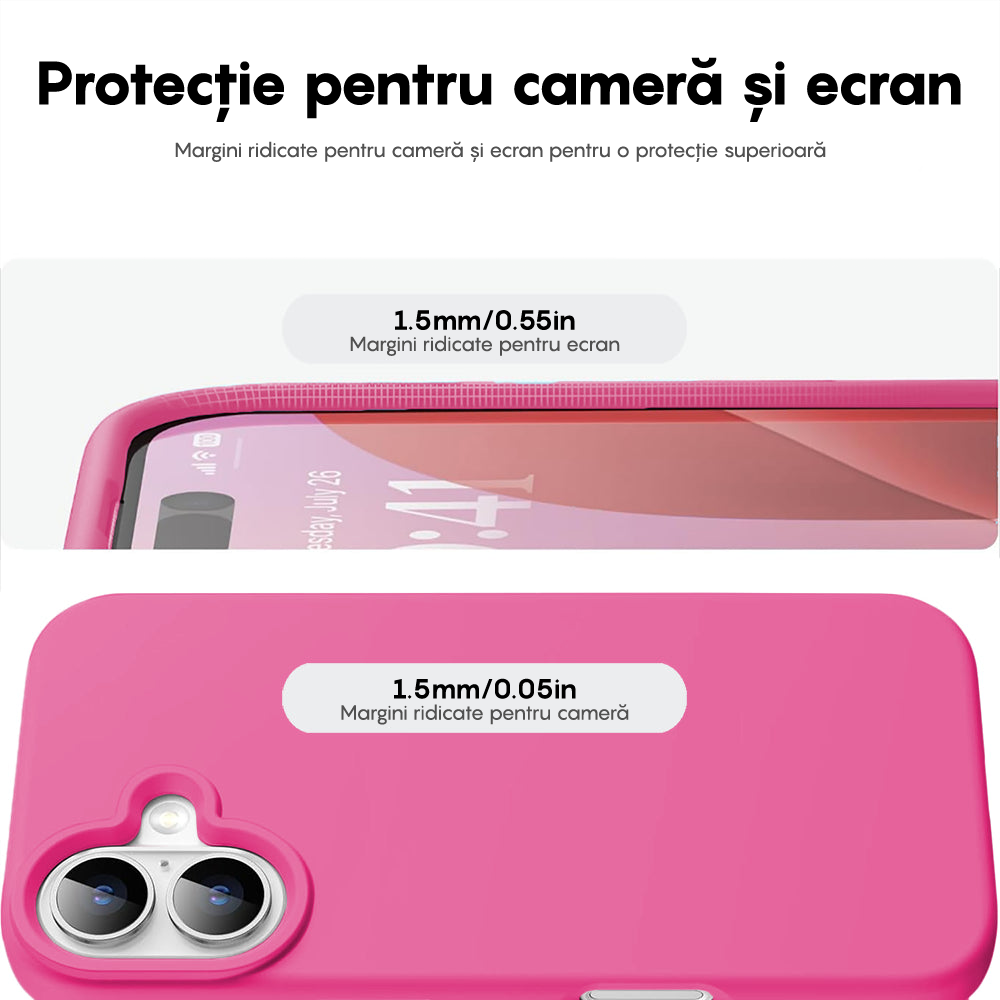 Husa Soft Silicone - iPhone 16 Plus - Fuchsia