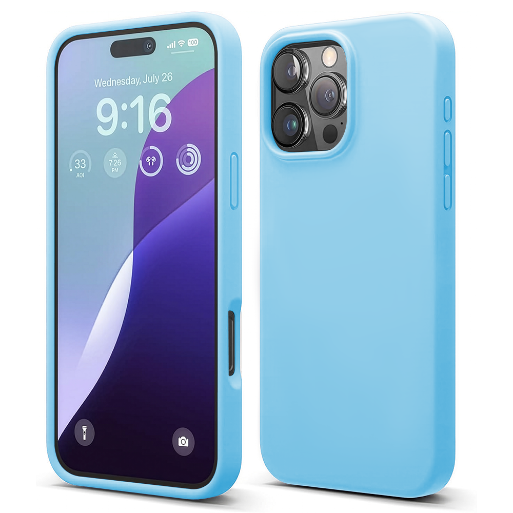 Husa Soft Silicone - iPhone 16 Pro Max - Cadet Blue