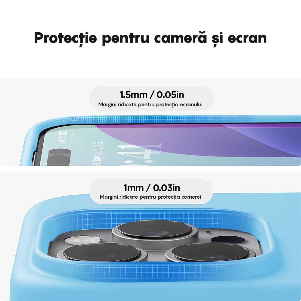 Husa Soft Silicone - iPhone 16 Pro Max - Cadet Blue