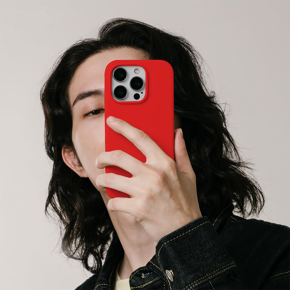 Husa Soft Silicone - iPhone 16 Pro Max - Rosu