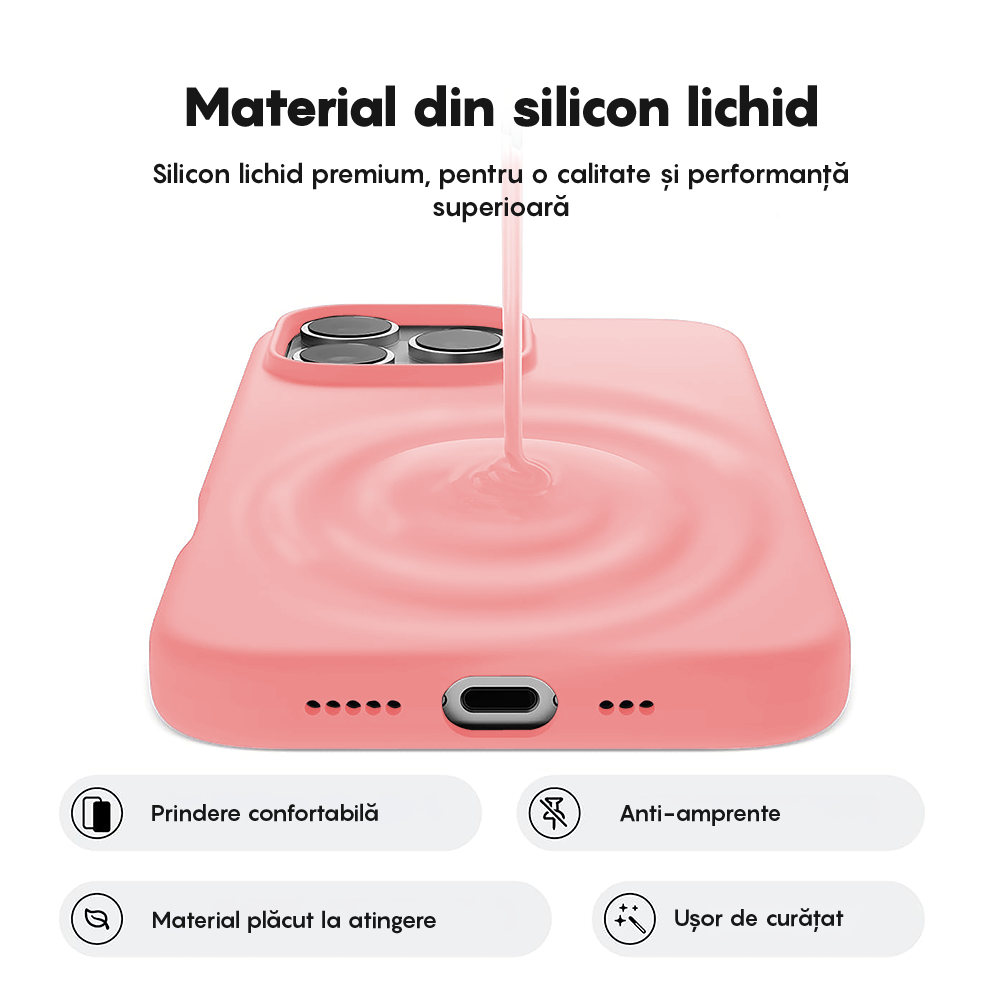 Husa Soft Silicone - iPhone 16 Pro - Roz