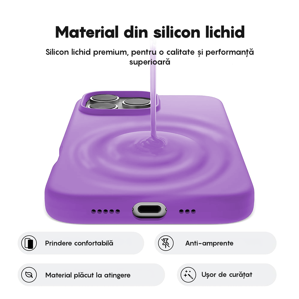 Husa Soft Silicone - iPhone 16 Pro - Light Purple