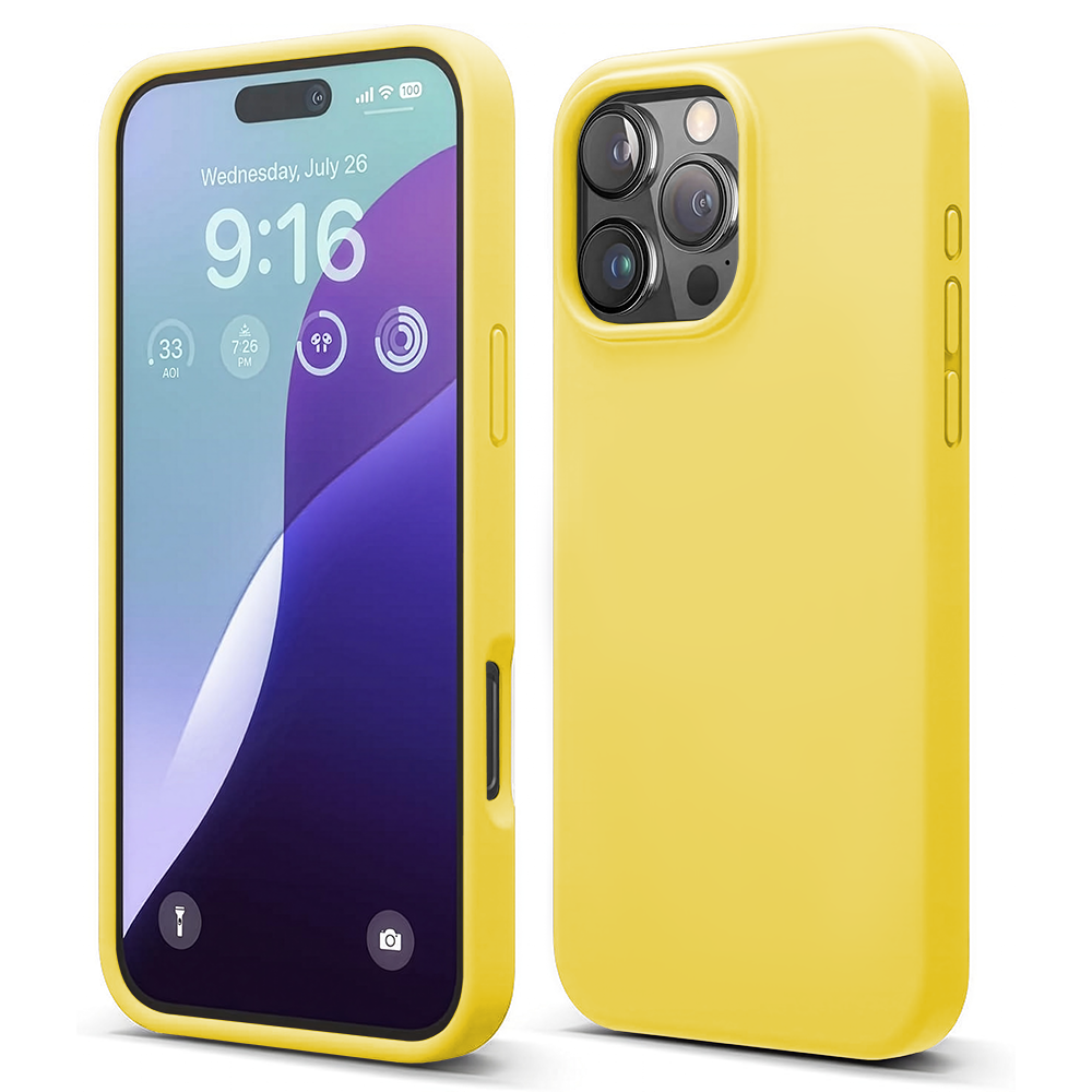 Husa Soft Silicone - iPhone 16 Pro - Galben