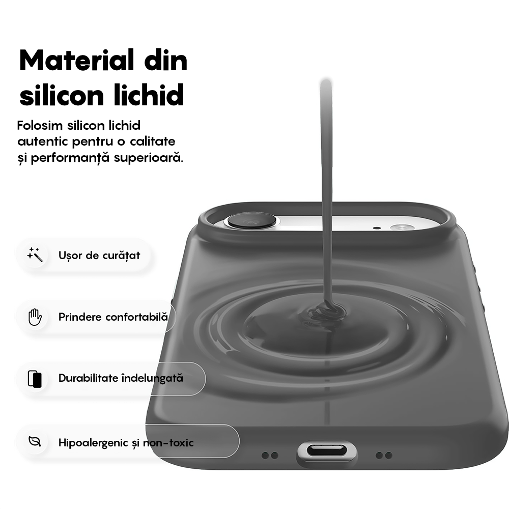 Husa Soft Silicone - iPhone 17 Air - Dark Gray