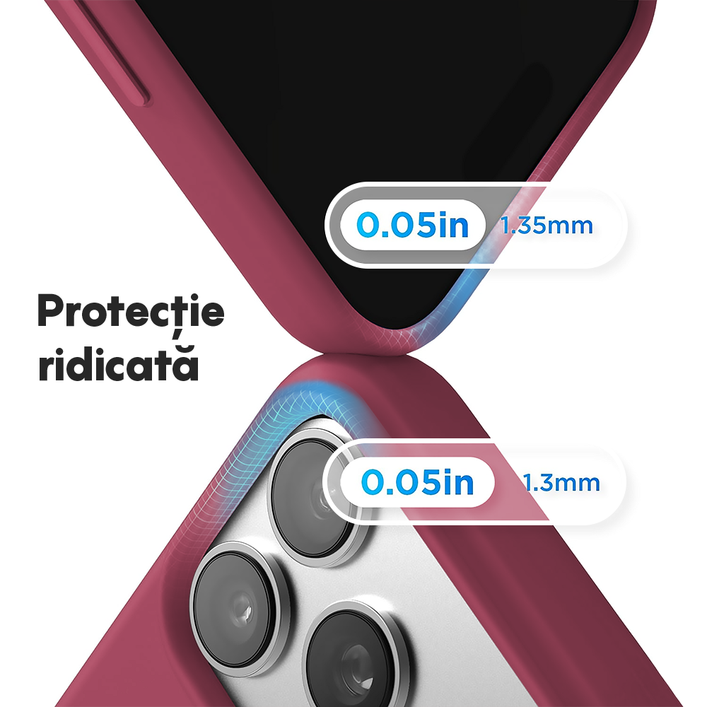 Husa Soft Silicone - iPhone 17 Pro Max - Burgundy