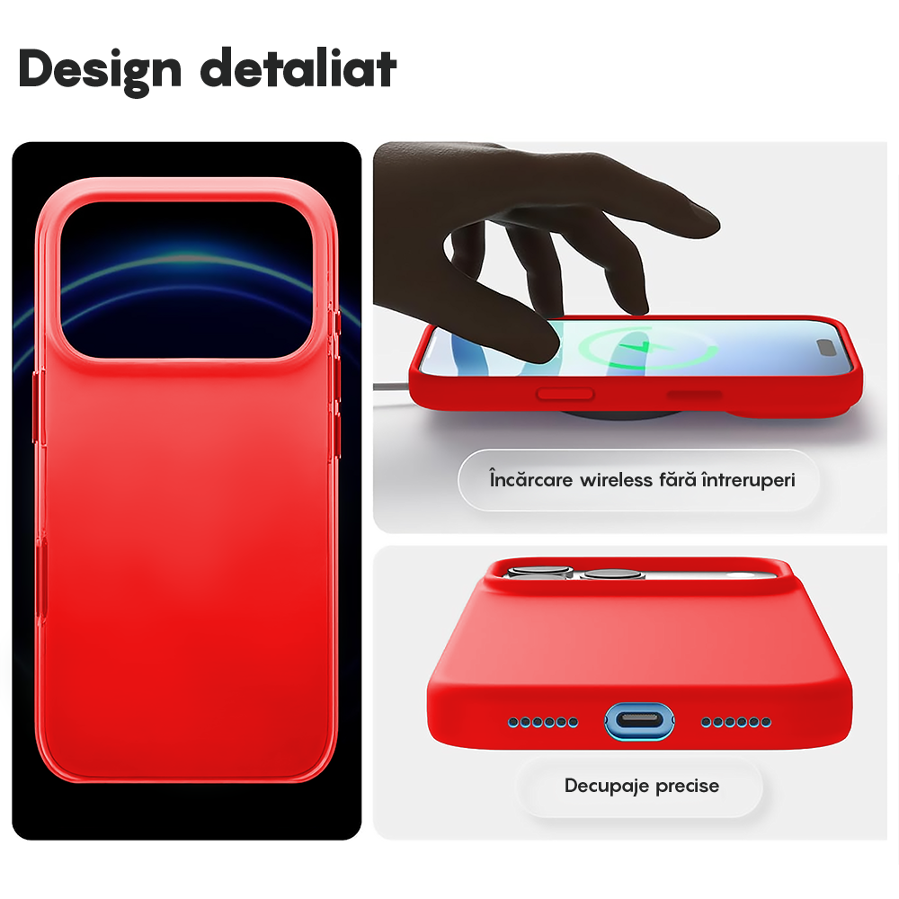 Soft Silicone Case - iPhone 17 Pro - Red