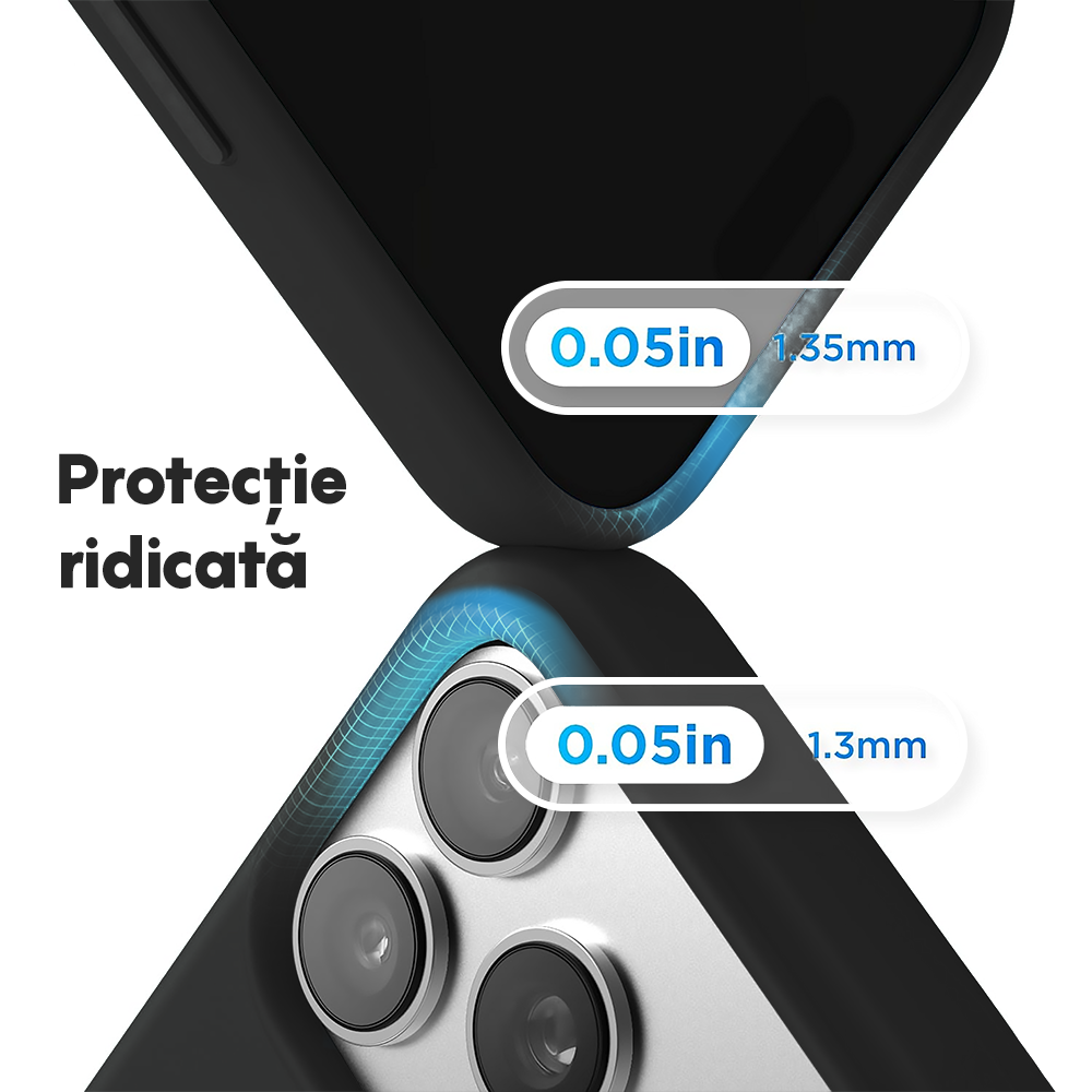 Husa Soft Silicone - iPhone 17 Pro - Negru