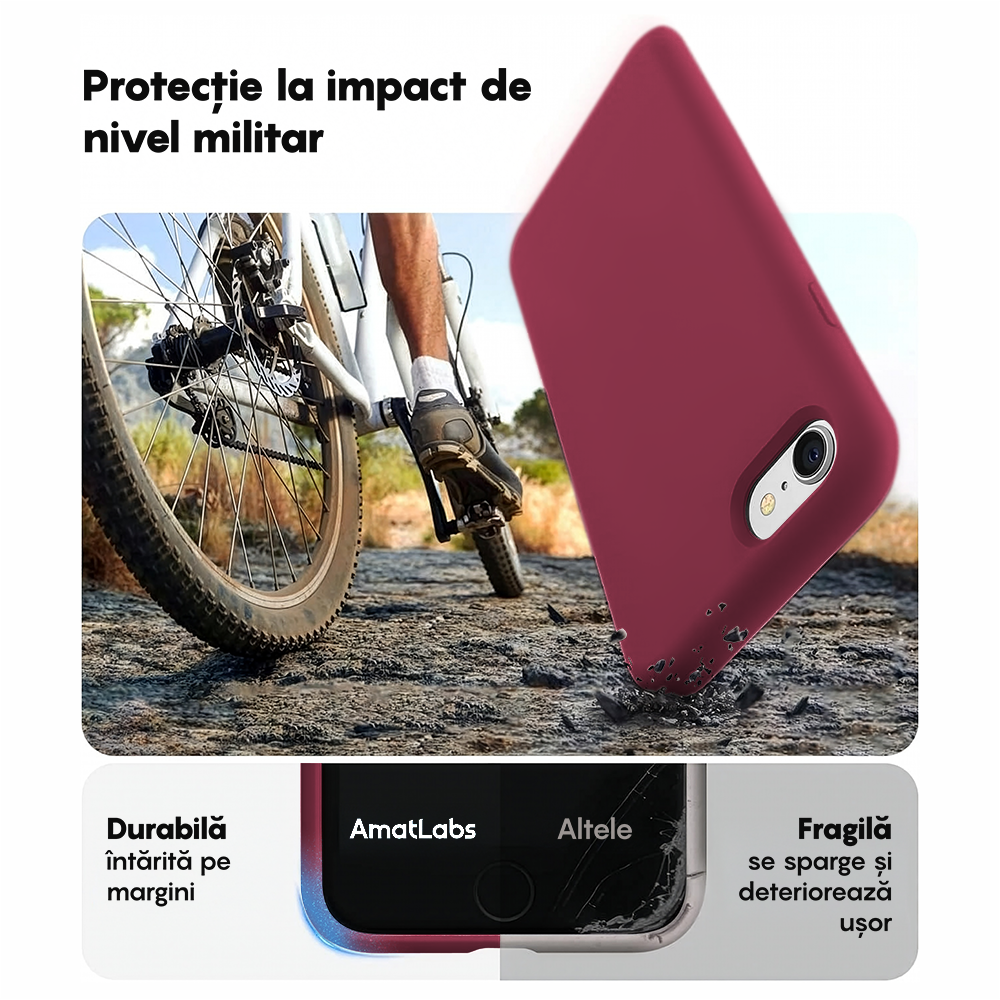 Husa Soft Silicone - iPhone 7/8/SE2 - Burgundy