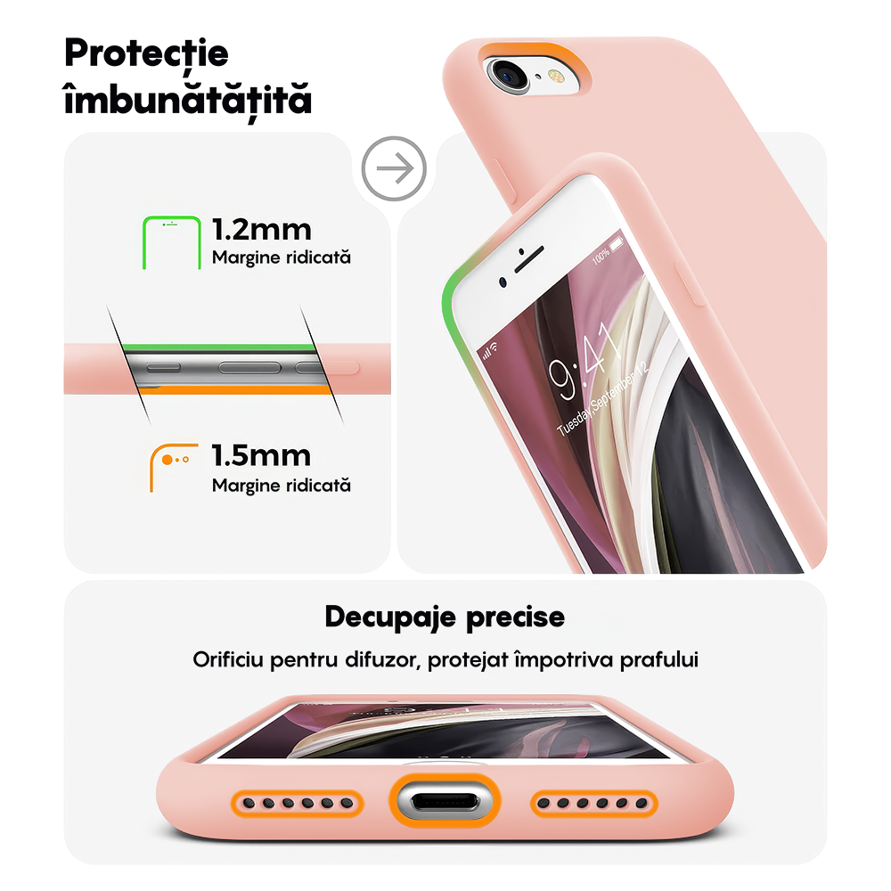 Soft Silicone Case - iPhone 7/8/SE2 - Pink Sand