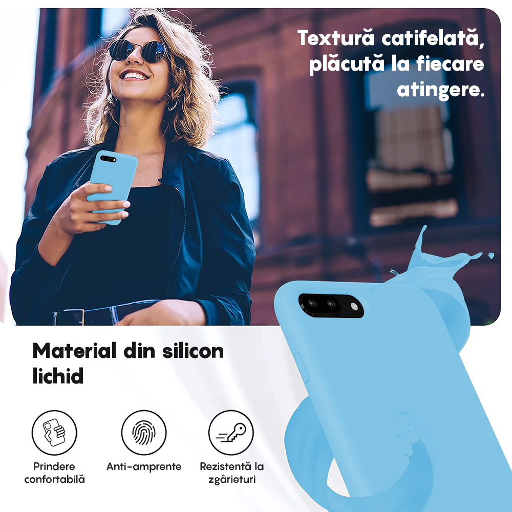 Soft Silicone Case - iPhone 7 Plus/8 Plus - Cadet Blue