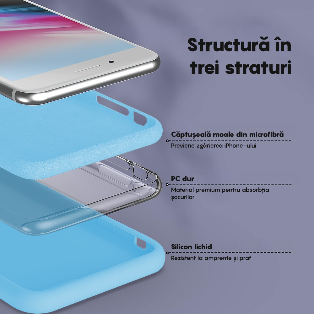 Soft Silicone Case - iPhone 7 Plus/8 Plus - Cadet Blue