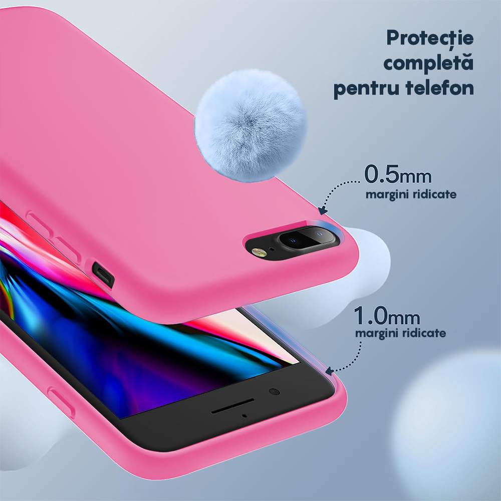 Husa Soft Silicone - iPhone 7 Plus/8 Plus - Fuchsia