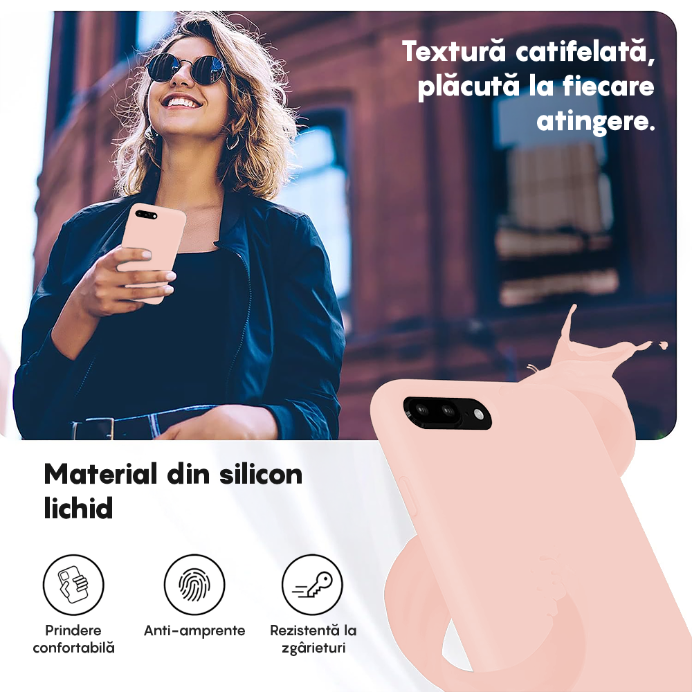 Husa Soft Silicone - iPhone 7 Plus/8 Plus - Pink Sand