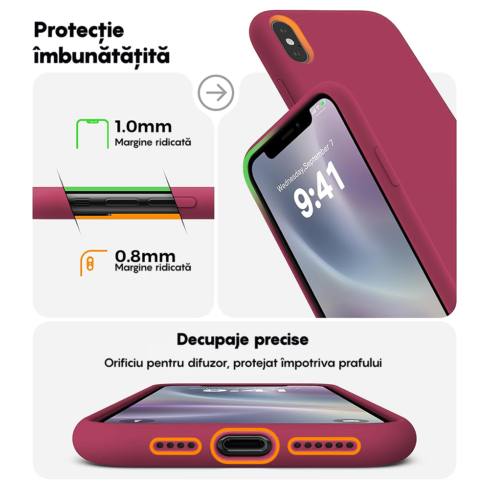 Husa Soft Silicone - iPhone XR - Burgundy