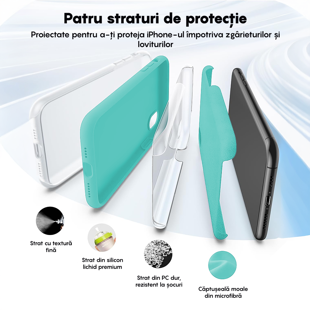 Husa Soft Silicone - iPhone XS Max - Turqoise