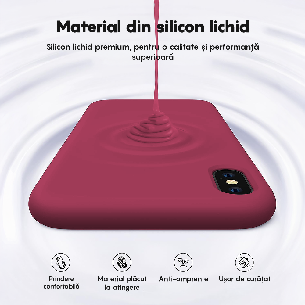 Husa Soft Silicone - iPhone XS Max - Burgundy
