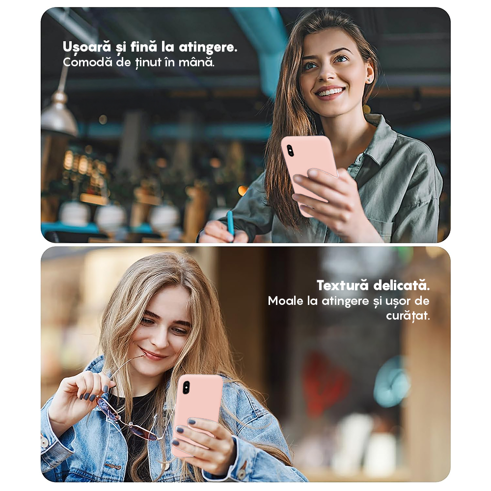 Husa Soft Silicone - iPhone X/XS - Pink Sand