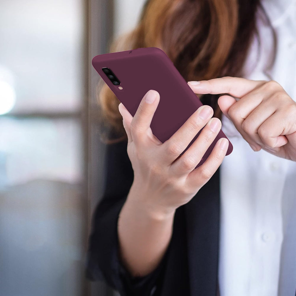Husa Soft Silicone - Samsung Galaxy A50 - Burgundy