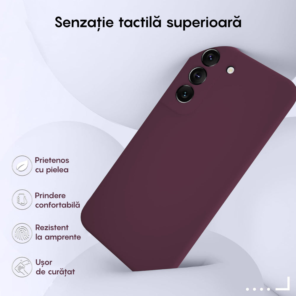Soft Silicone Case - Samsung Galaxy S22 - Burgundy