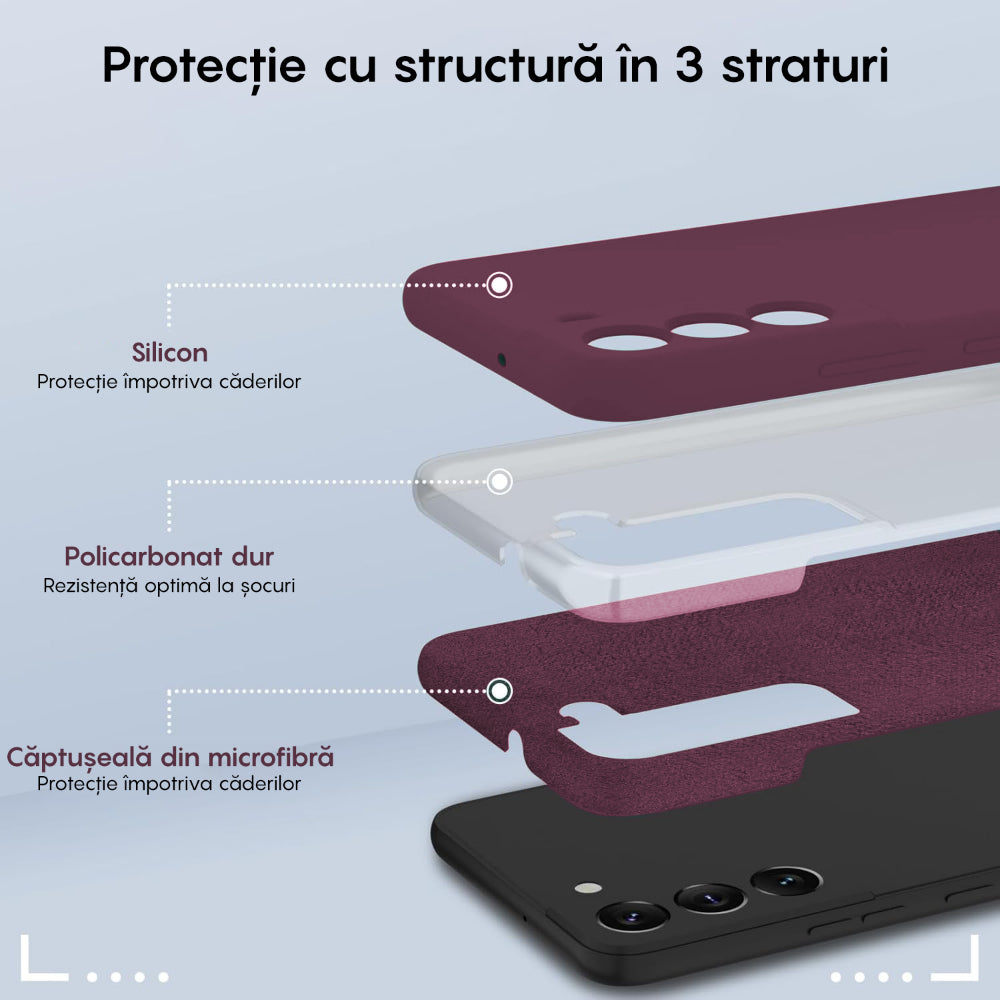 Soft Silicone Case - Samsung Galaxy S22 - Burgundy
