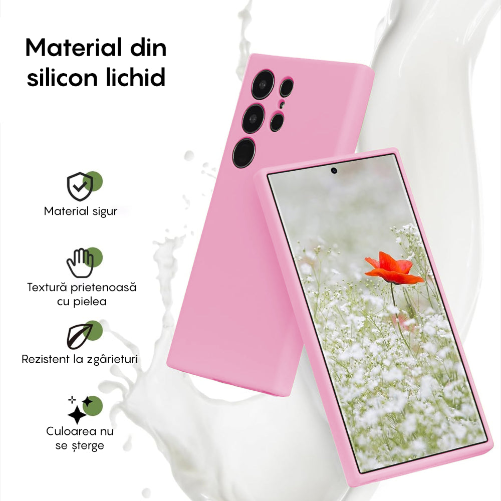 Husa Soft Silicone - Samsung Galaxy S23 Ultra - Roz