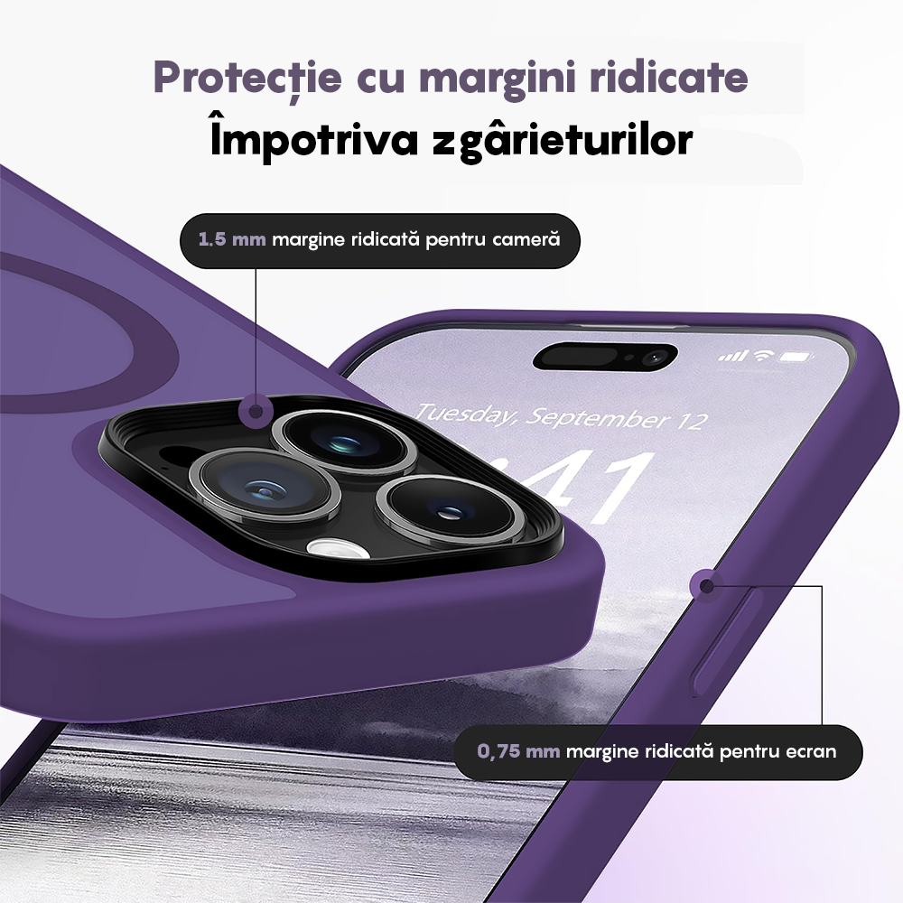 Husa MagSafe - iPhone 15 - Dark Purple
