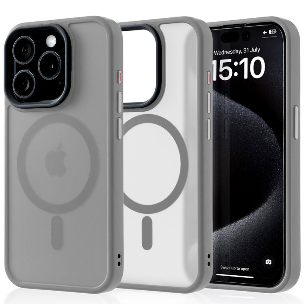 Husa MagSafe - iPhone 15 Pro - Light Grey
