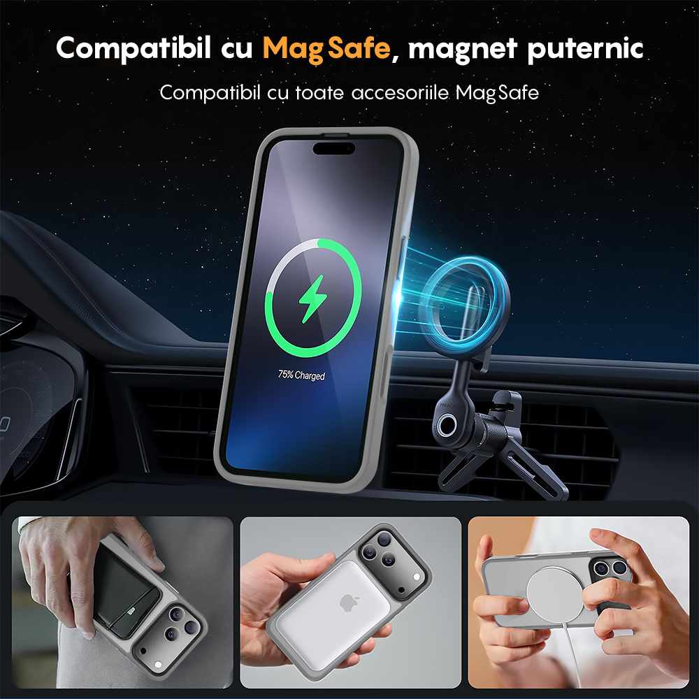 Husa MagSafe - iPhone 17 Pro Max - Gri Deschis