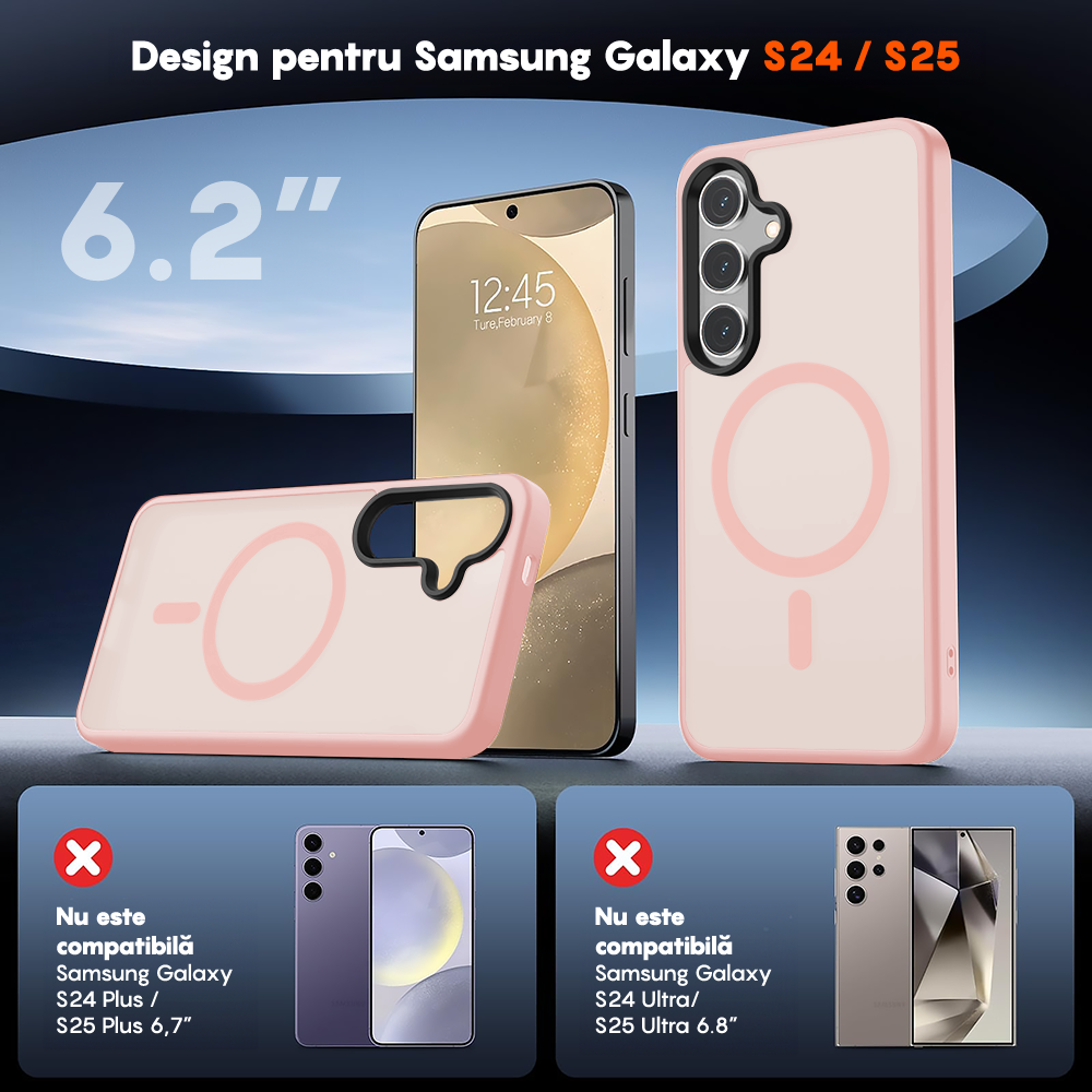 Husa MagSafe - Samsung Galaxy S24 - Roz
