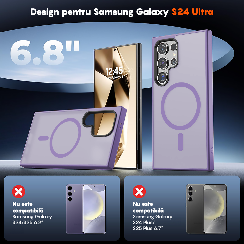Husa MagSafe - Samsung Galaxy S24 Ultra - Mov Deschis