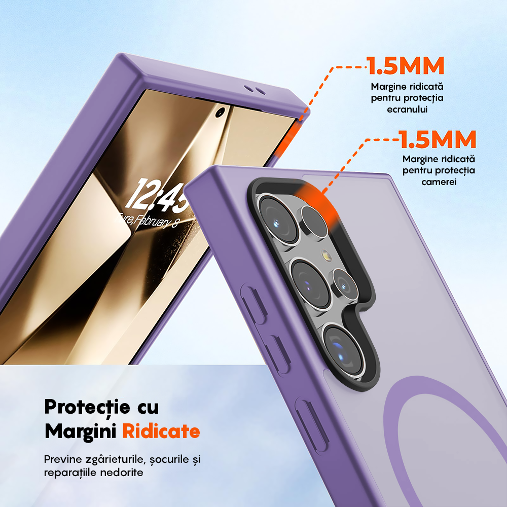 Husa MagSafe - Samsung Galaxy S24 Ultra - Mov Deschis