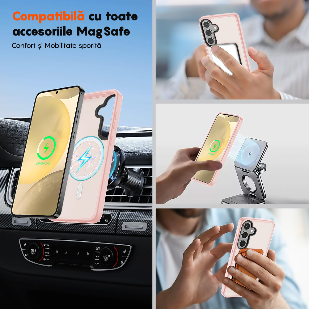 Husa MagSafe - Samsung Galaxy S25 Plus - Roz