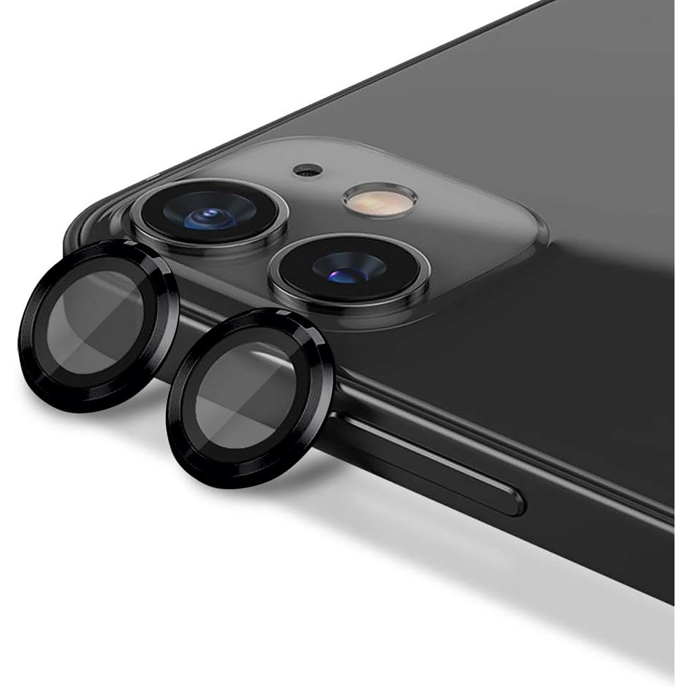 Folie Sticla Lentile Camera MaxDefense+ - iPhone 11 - Negru