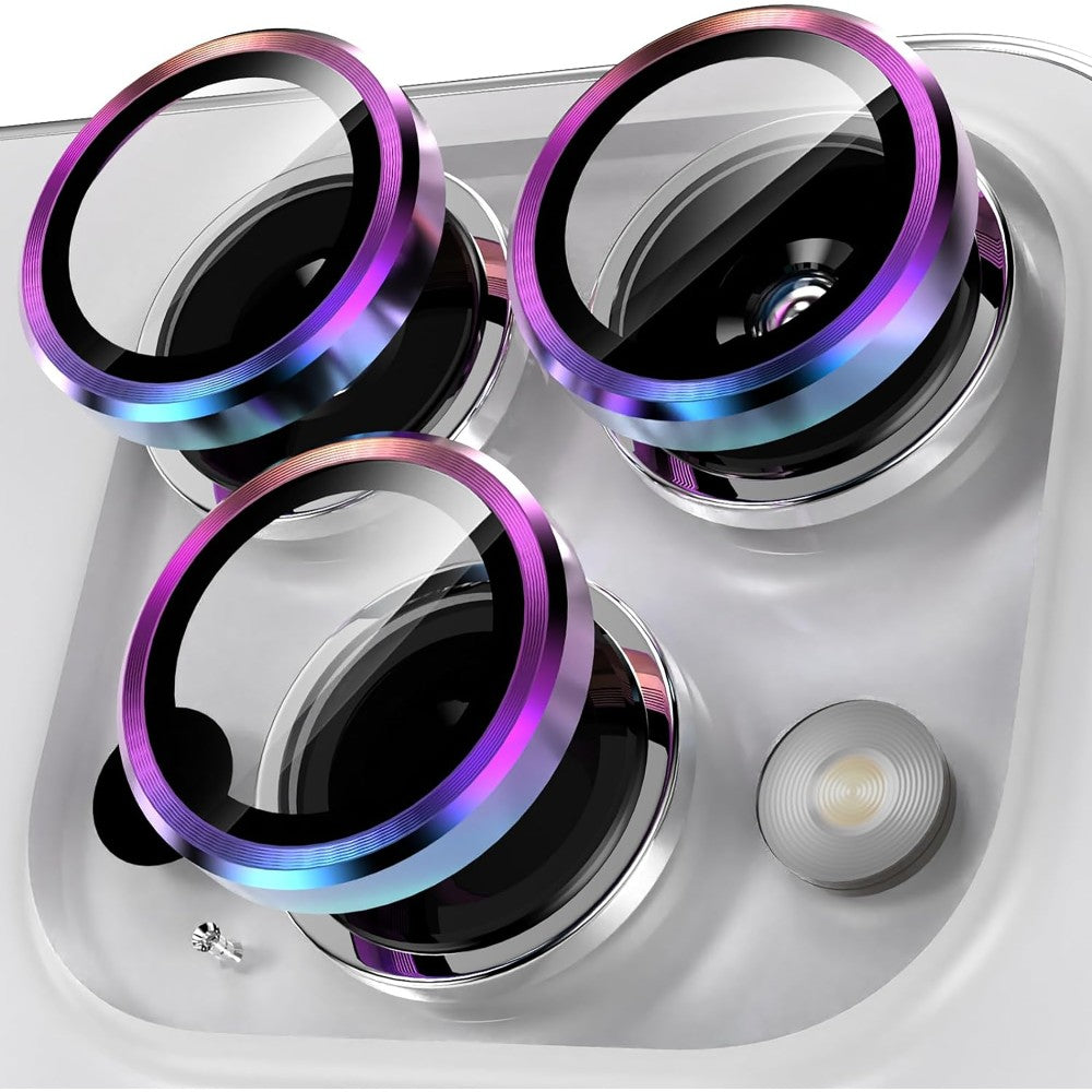 Folie Sticla Lentile Camera MaxDefense+ - iPhone 11 Pro/11 Pro Max - Curcubeu
